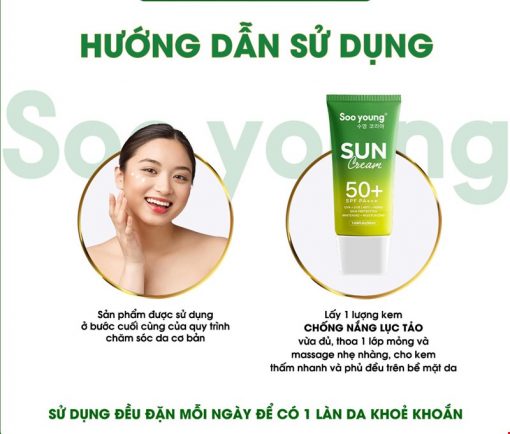 Kem chống nắng lục tảo SooYoung - Image 5