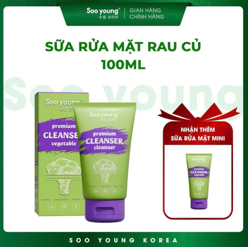 sữa rửa mặt rau củ sooyoung