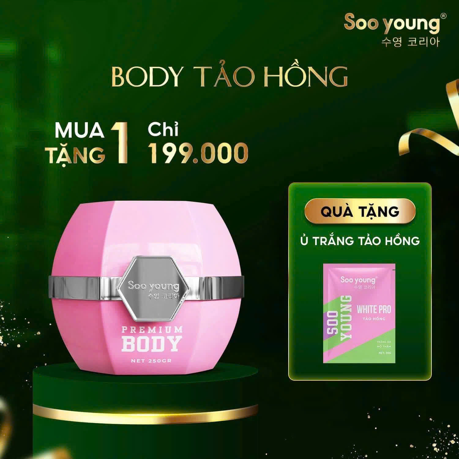 Kem Body Tảo Hồng - Mua 1 Tặng 1 Siêu Khuyến Mãi
